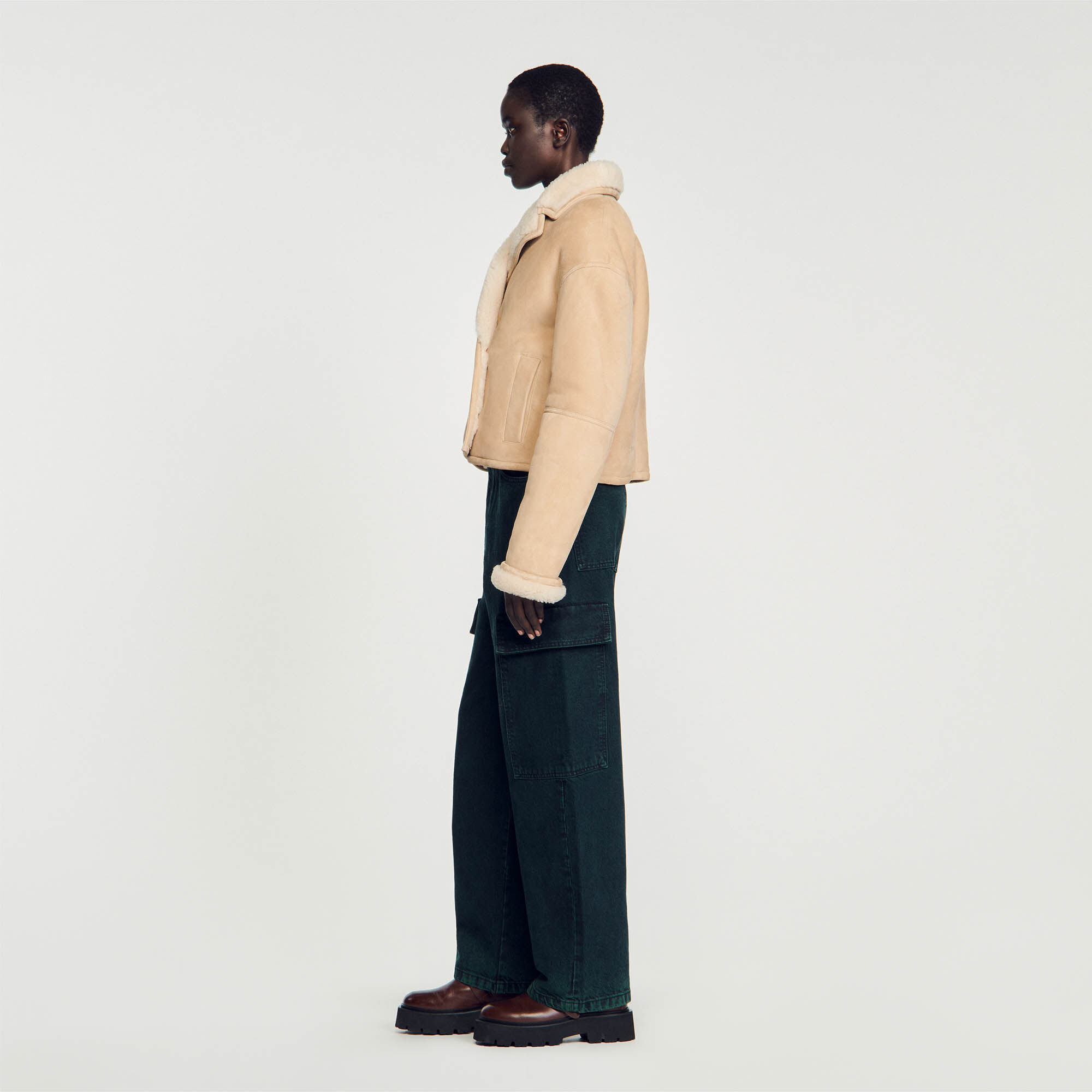 Manteau court 2025 beige