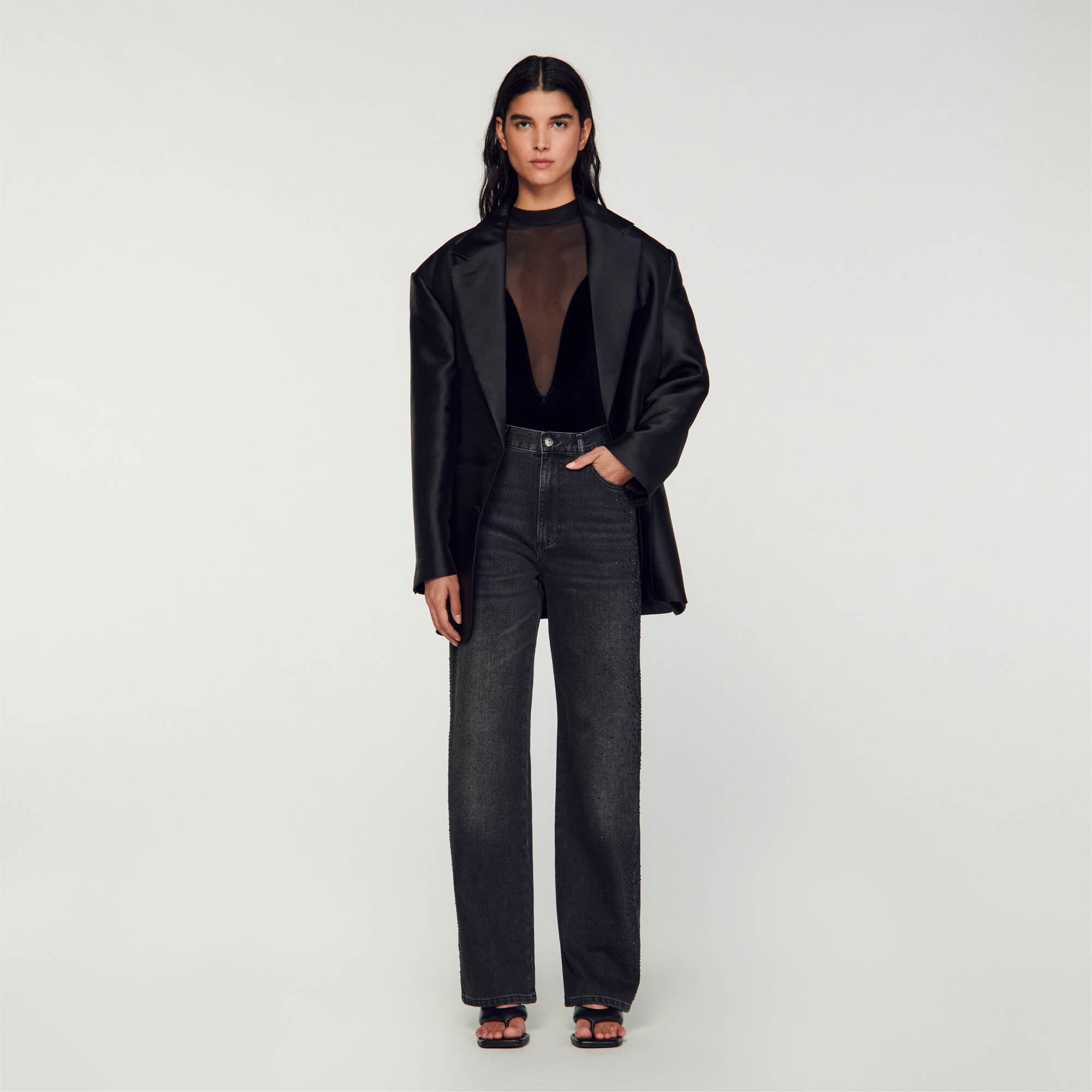 Jean droit d lav SFPJE00515 Jeans Sandro Paris