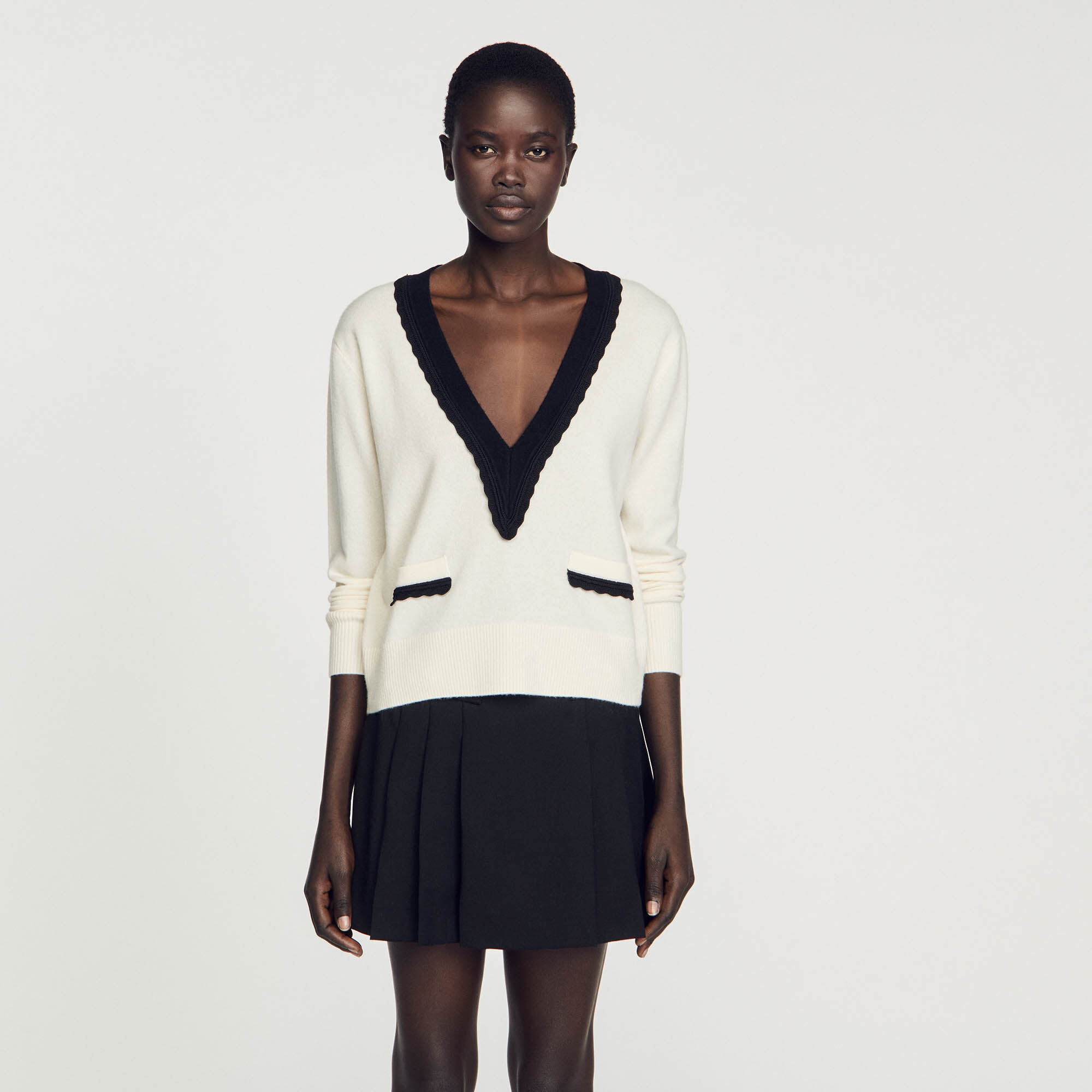 Pull bi color best sale femme