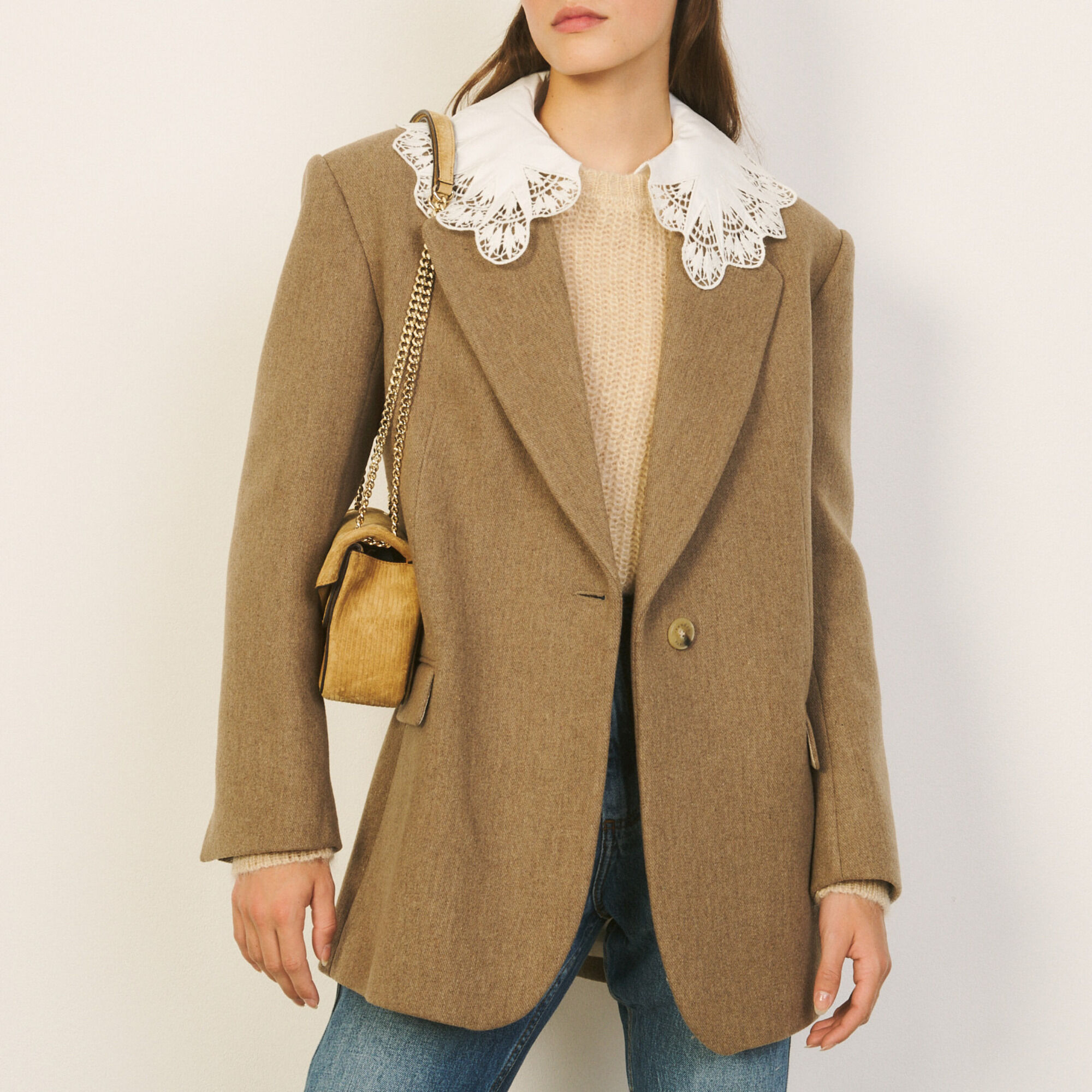 Sandro camel blazer clearance