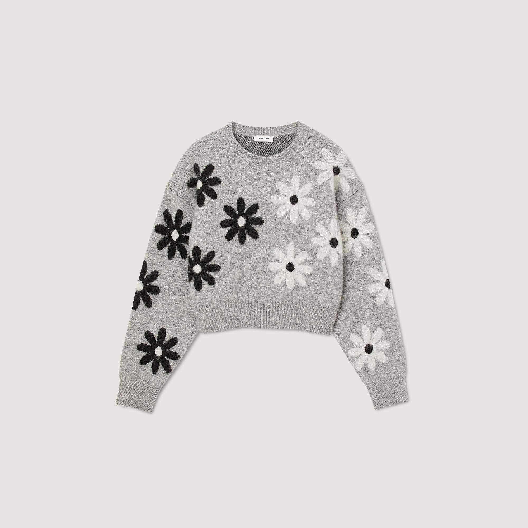 Floral knit jumper