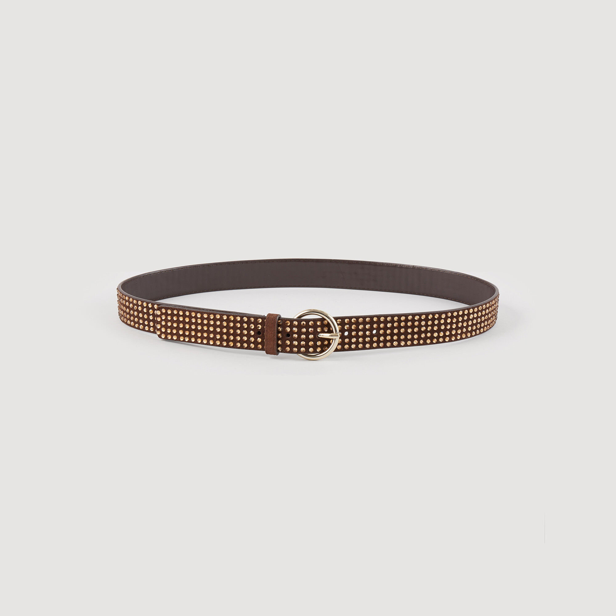 Ceinture daim sale marron femme