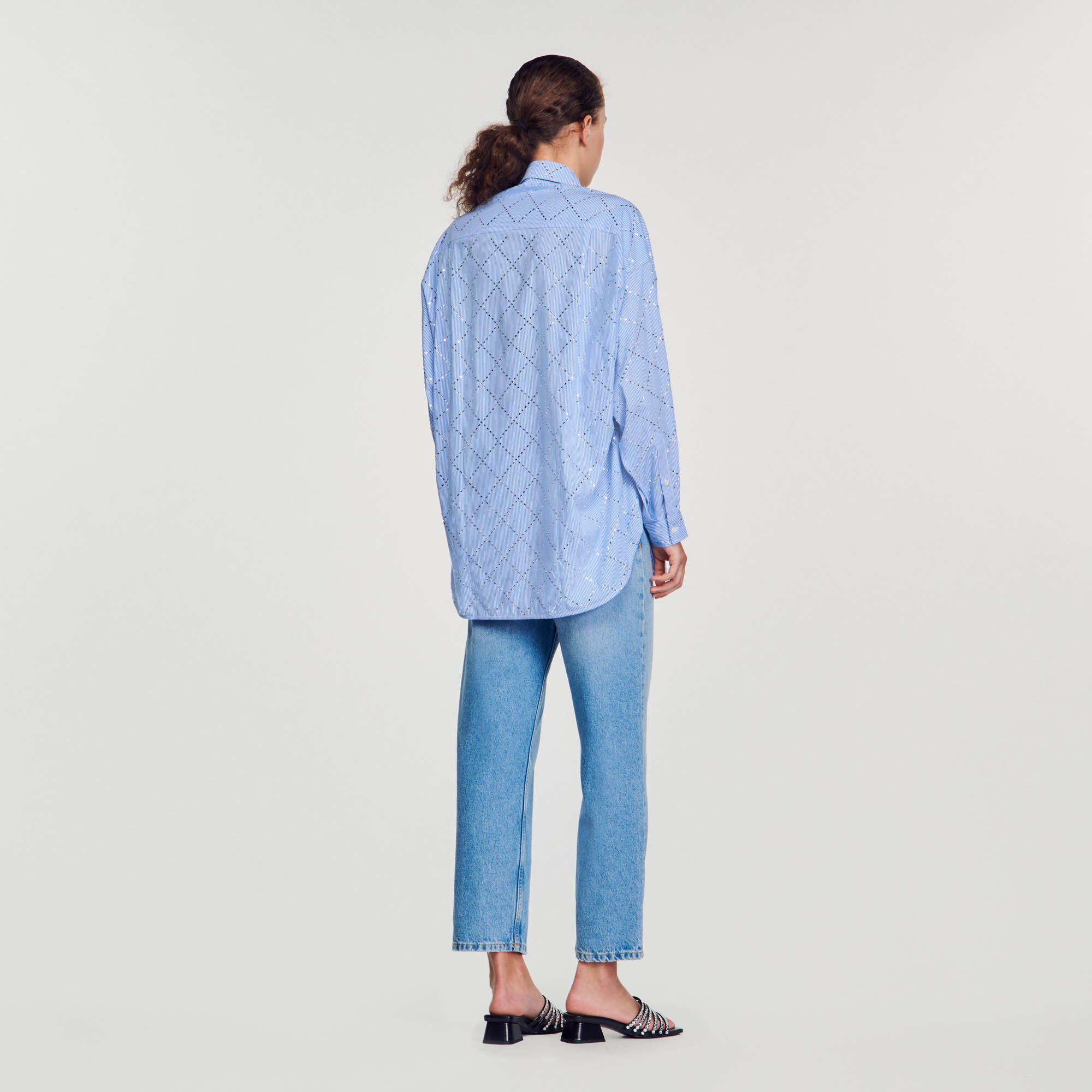 Chemise bleu sandro femme deals