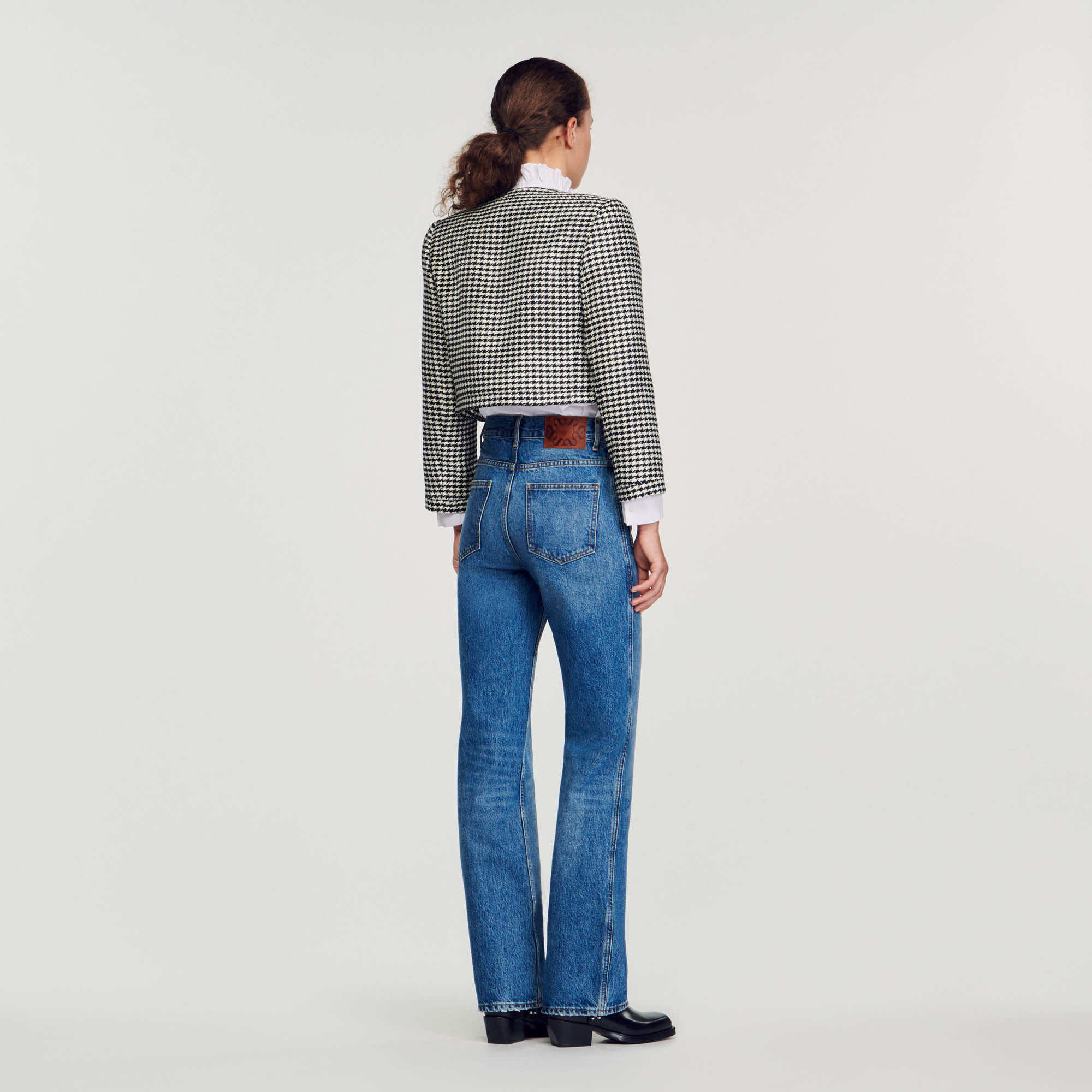Veste courte pied de poule femme store
