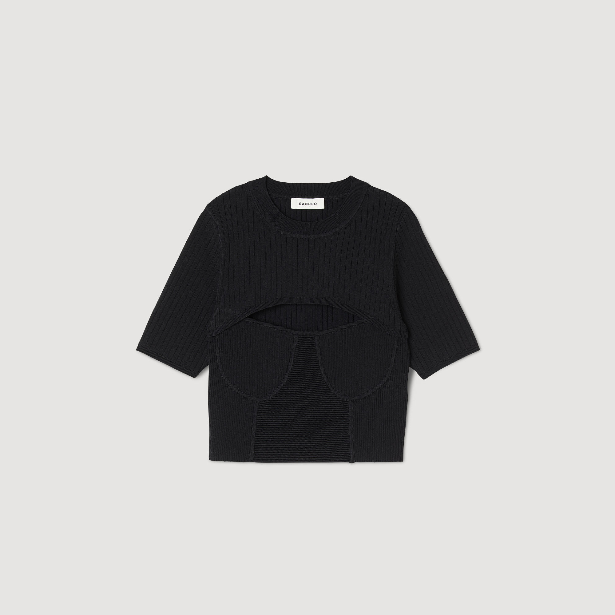 Pull noir hotsell court femme