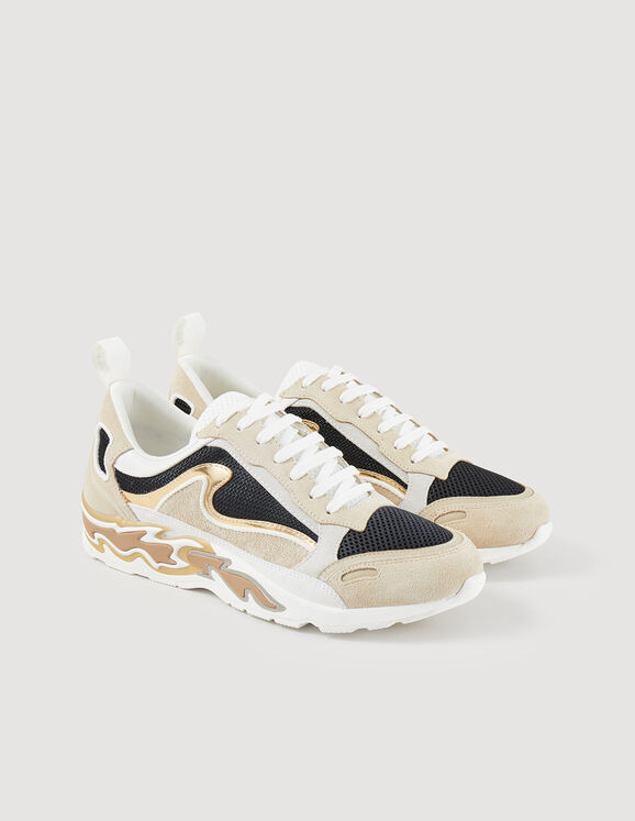 Flame trainers Gold Femme