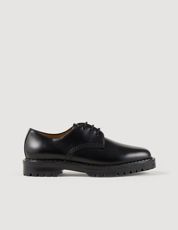 Derby shoe with studs Black Homme