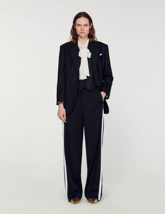 Pinstripe jacket Black / Grey Femme