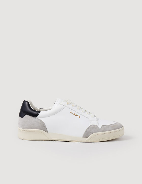 Leather trainers White/Black/grey Homme