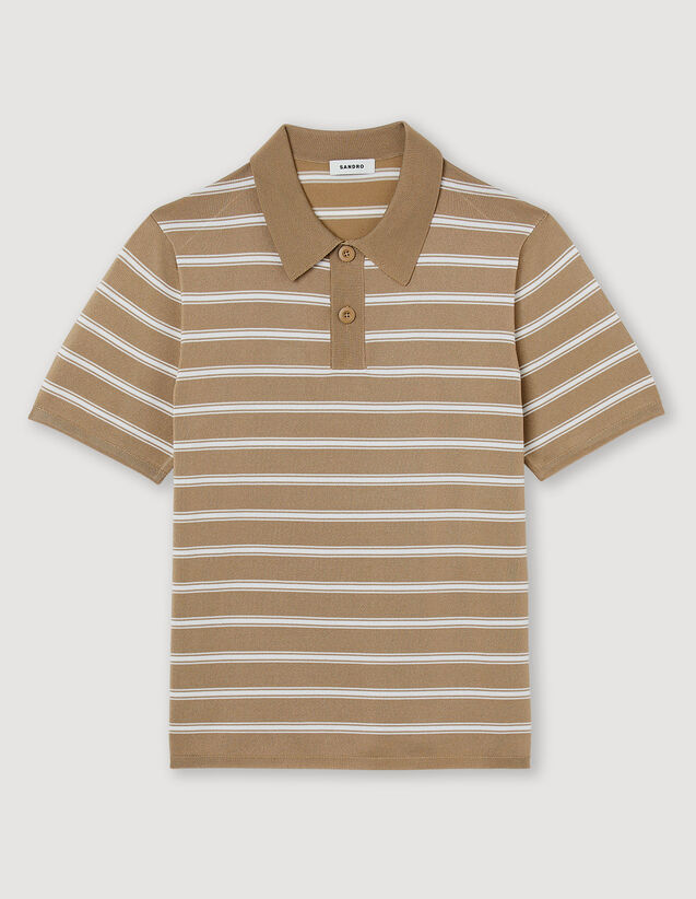 Striped polo shirt SHPTR00378 - Sweaters & Cardigans | Sandro Paris