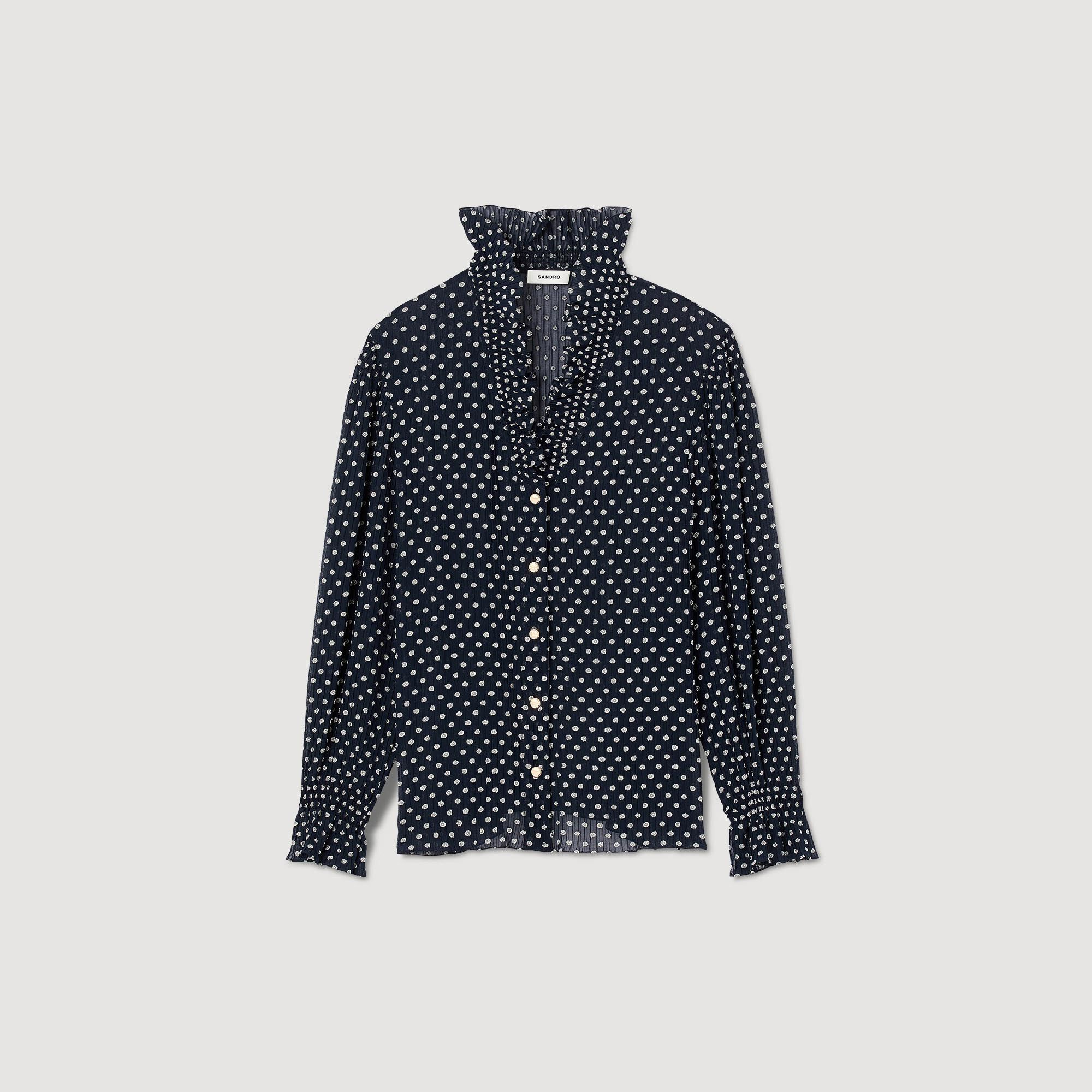 Chemisier jacquard pois