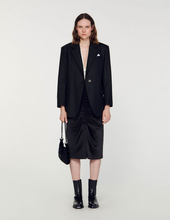 Oversized suit jacket Black / Grey Femme