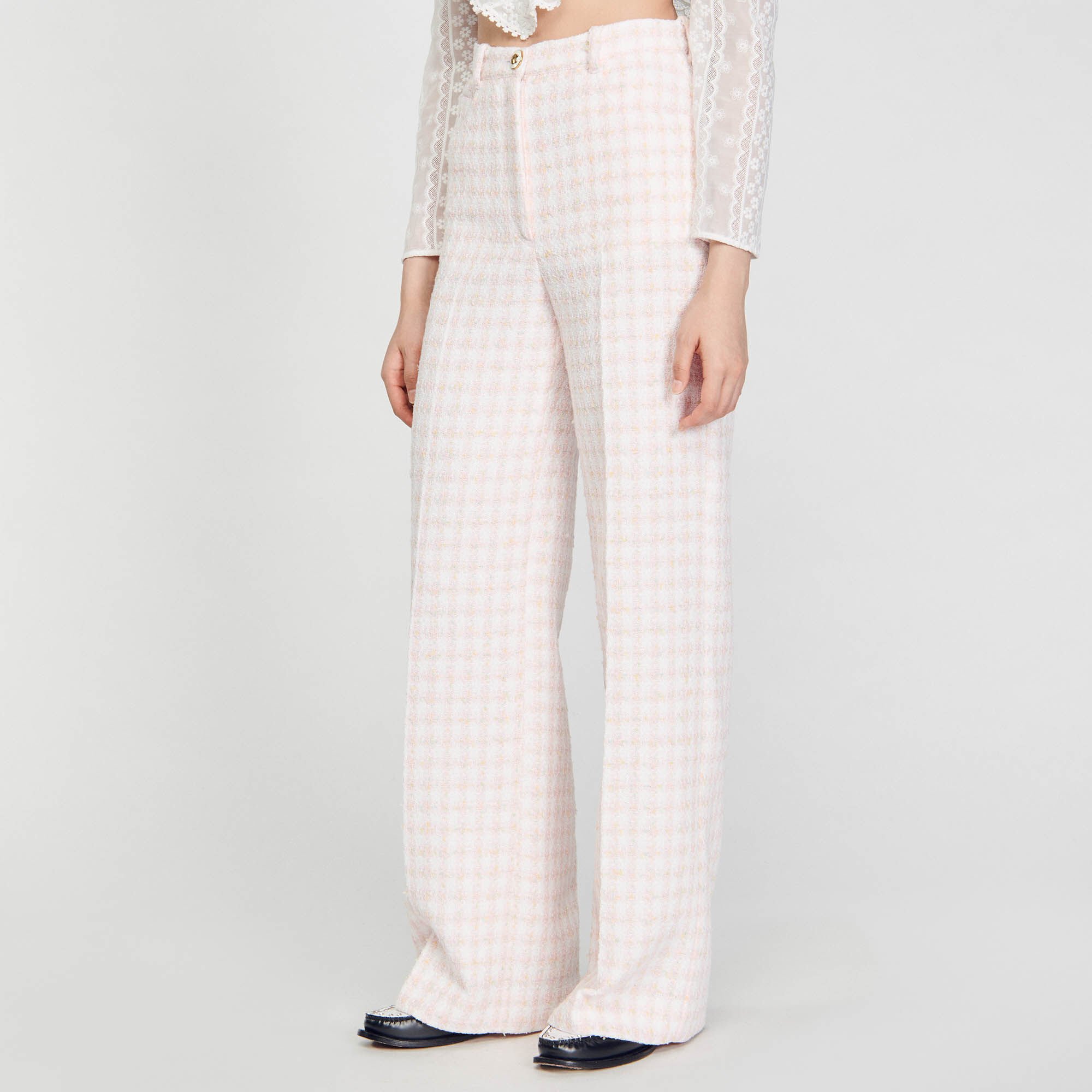 Pantalon tweed on sale femme