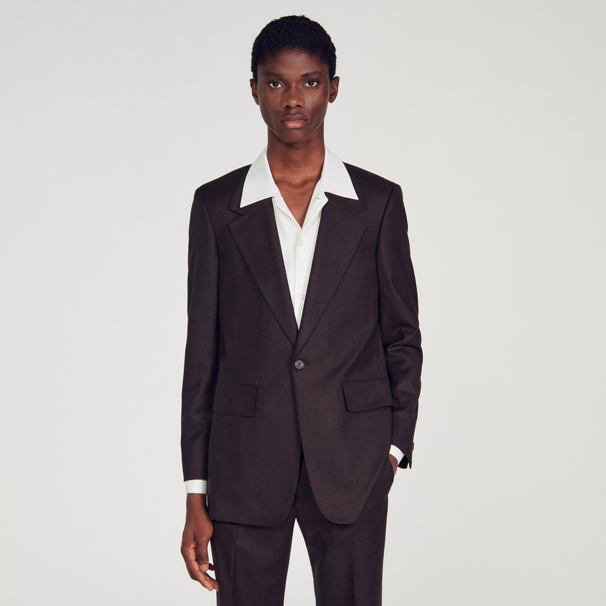 Veste de costume marron homme store