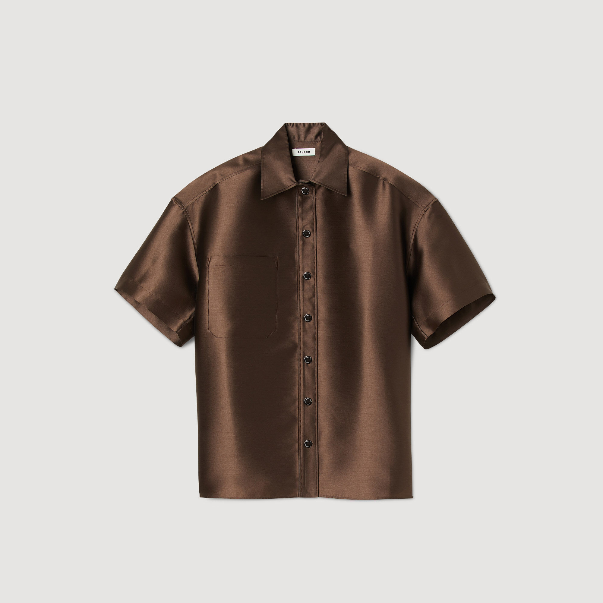 Satin shirt shop short sleeve