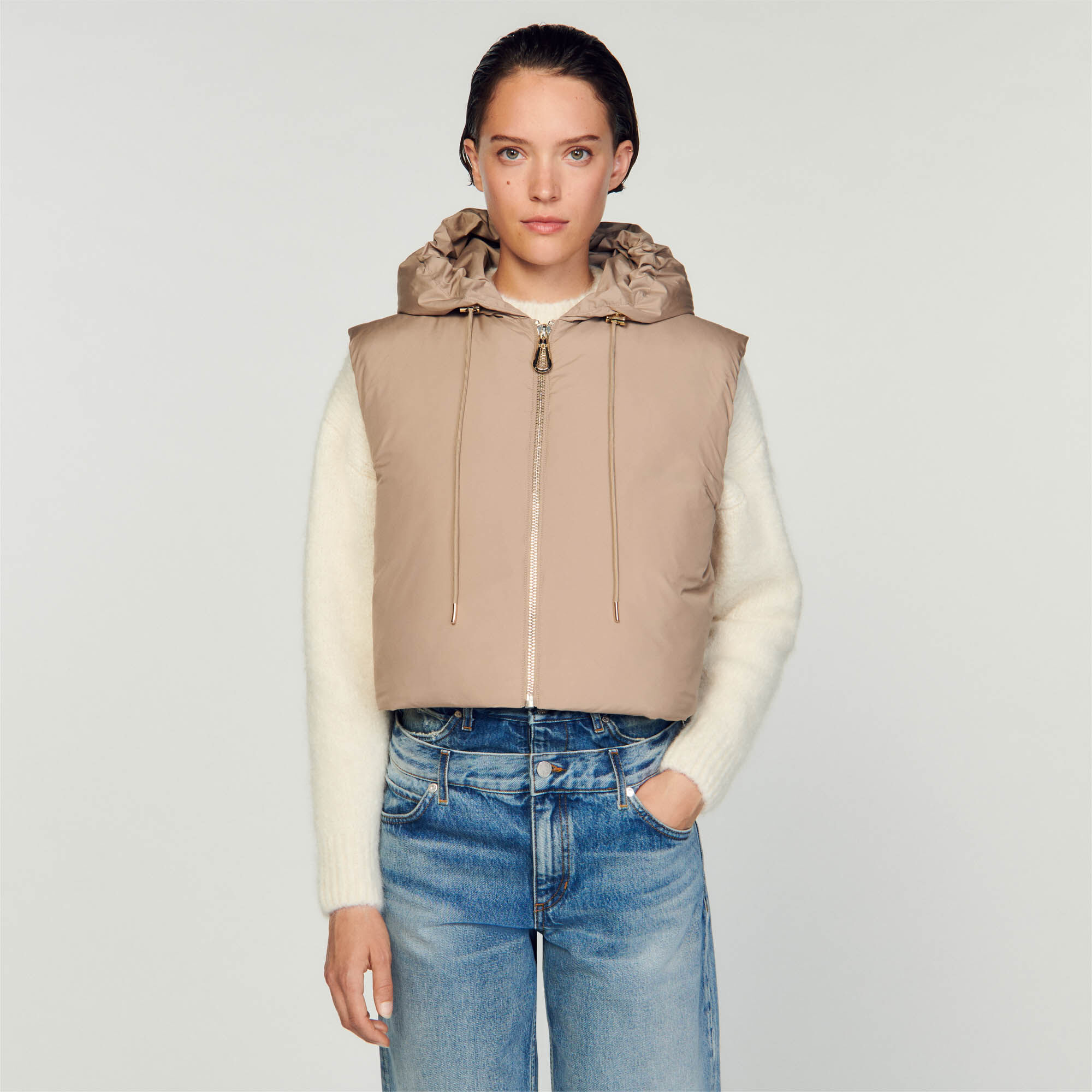 Sandro velvet puffer jacket on sale
