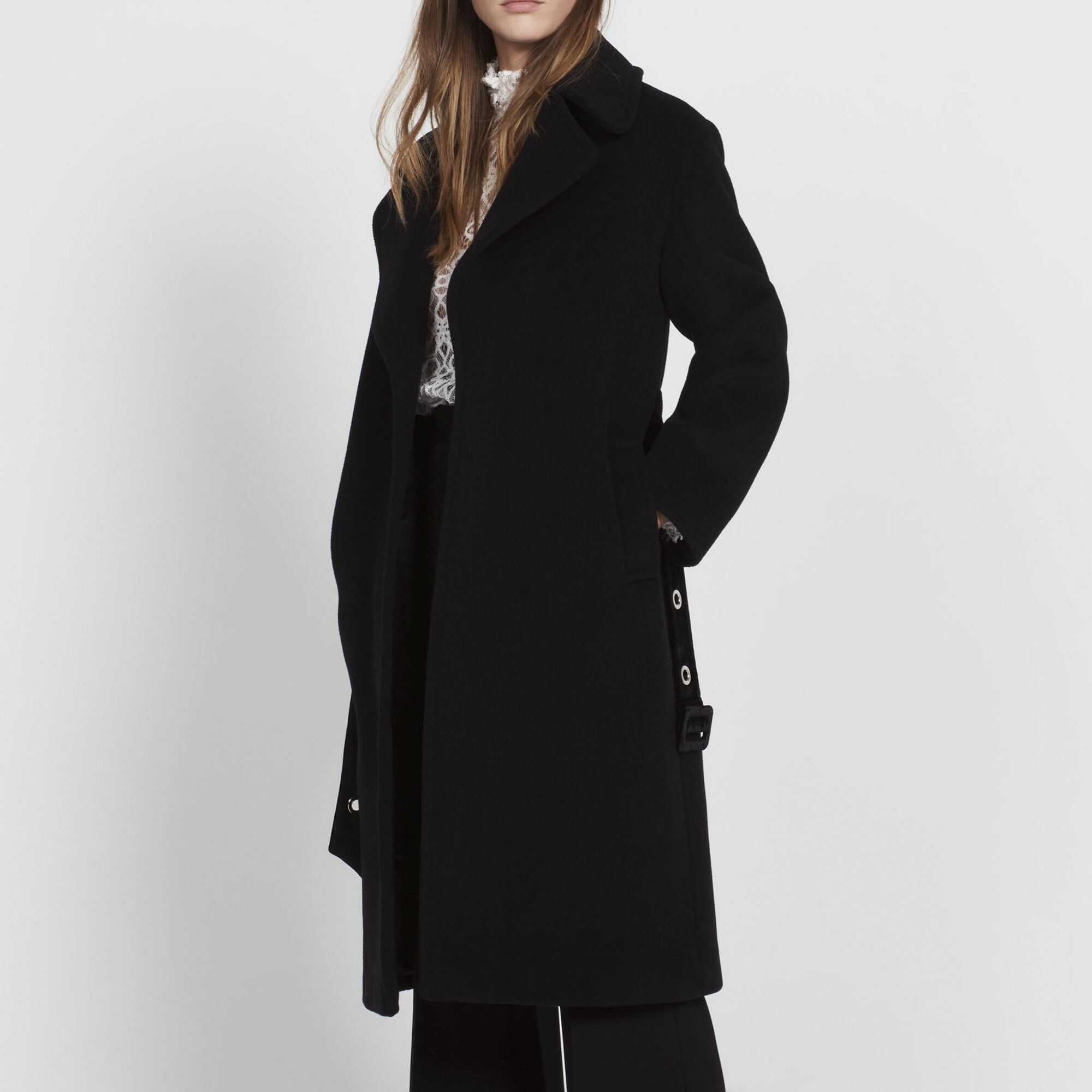 Manteau laine hotsell ceinture femme