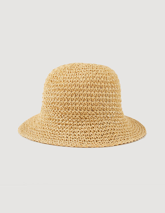 Crochet-effect bucket hat Natural Homme