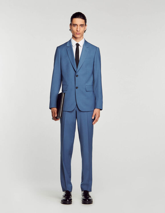 Wool suit jacket Blue Homme