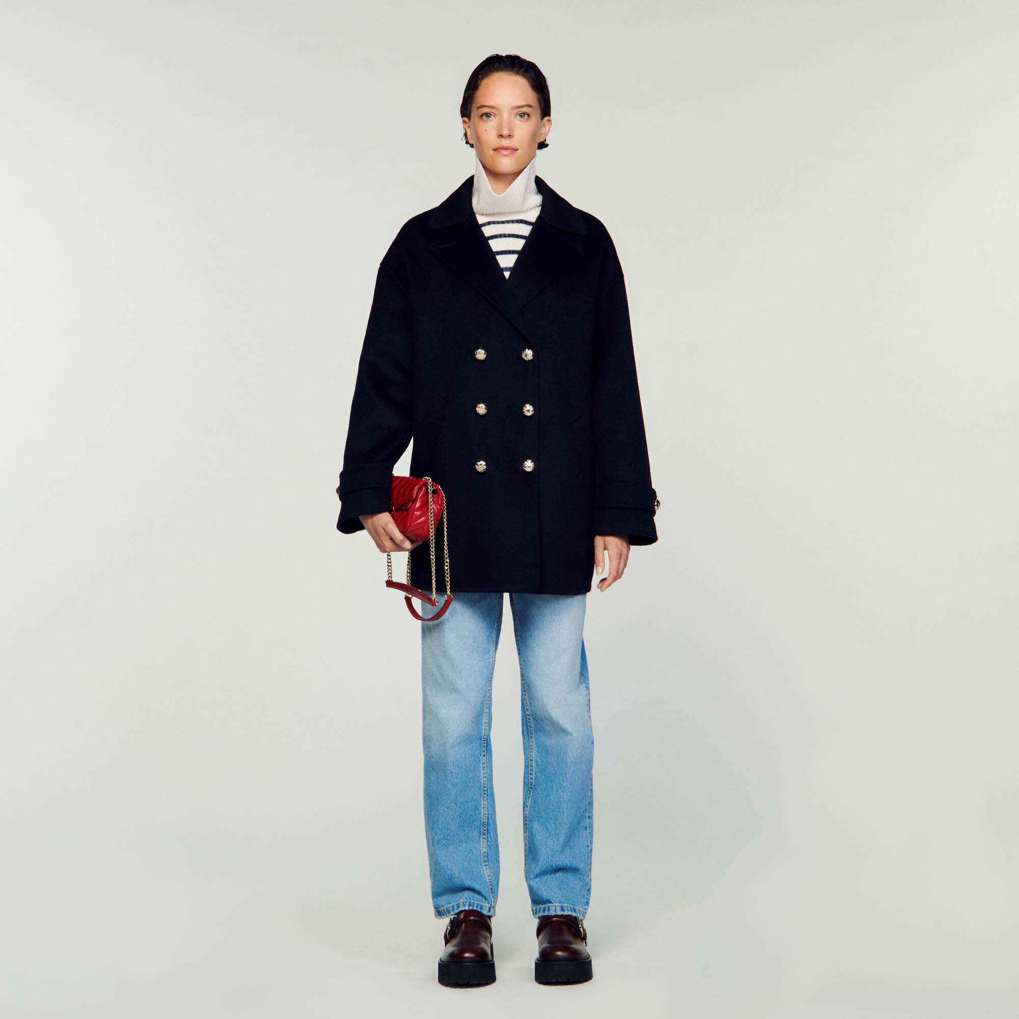 Sandro peacoat outlet