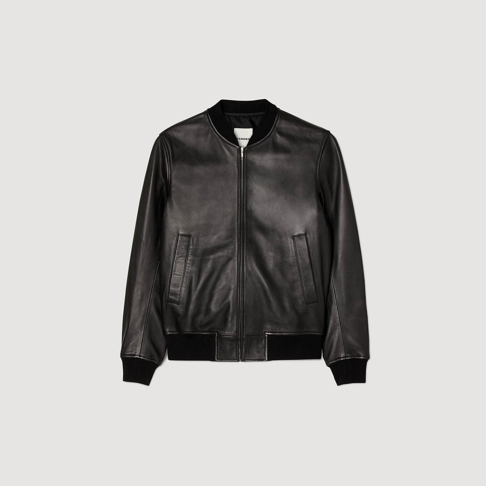 Blouson cuir homme sandro online