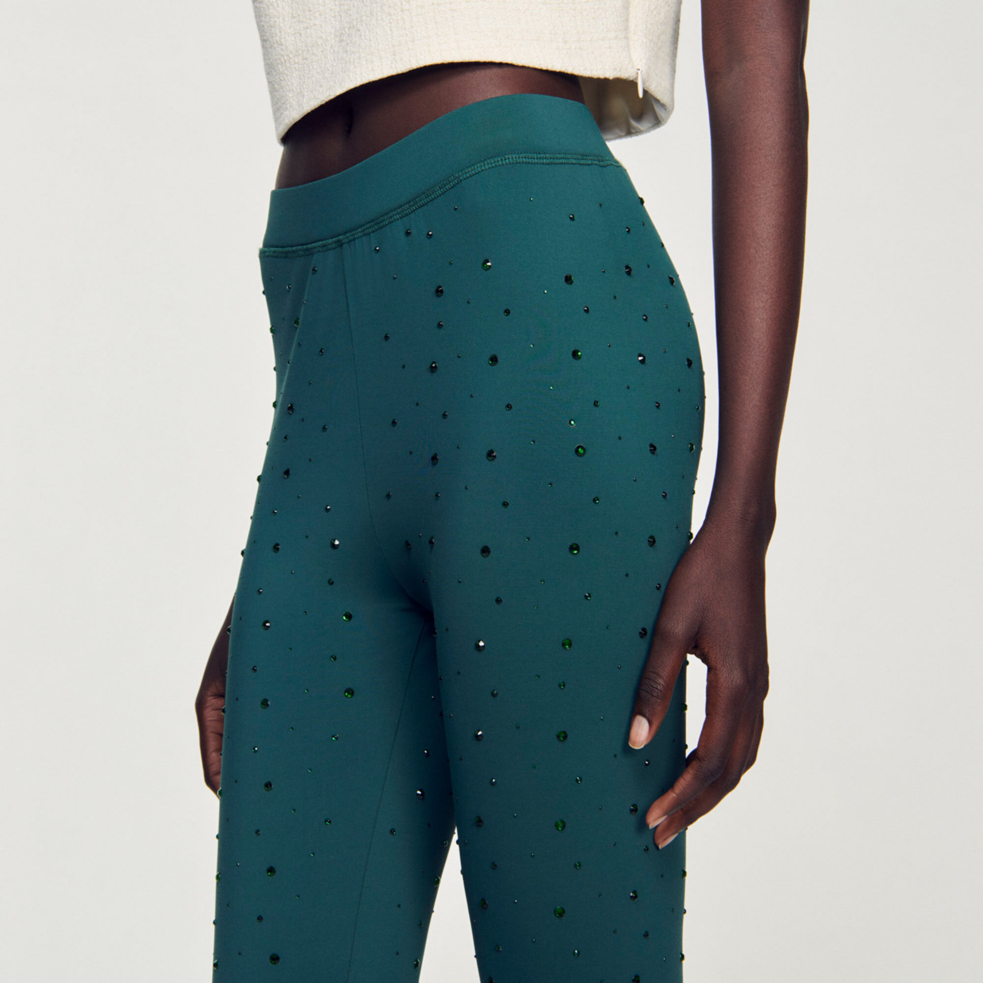 Green patterned deals leggings