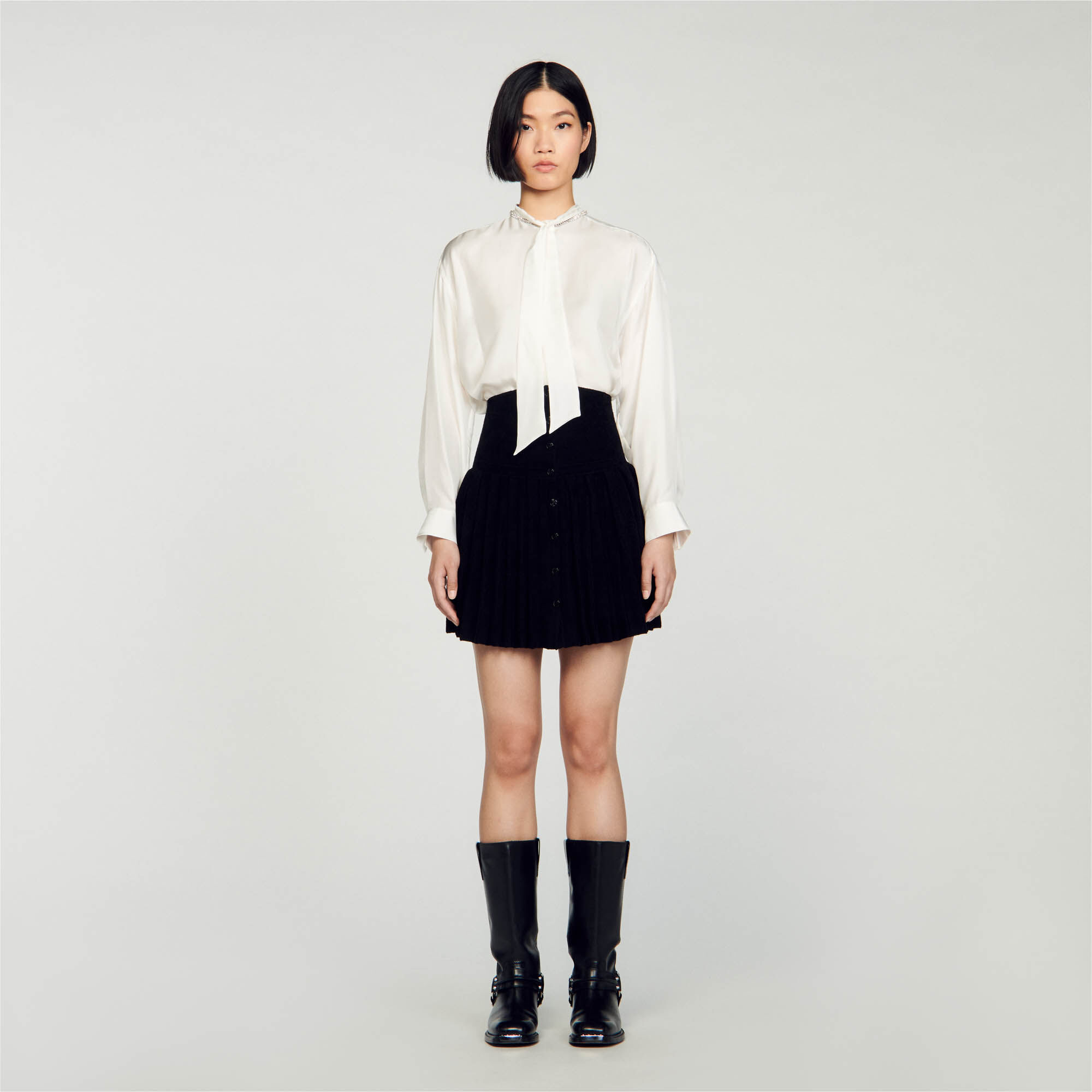 Jupe velours noir shop