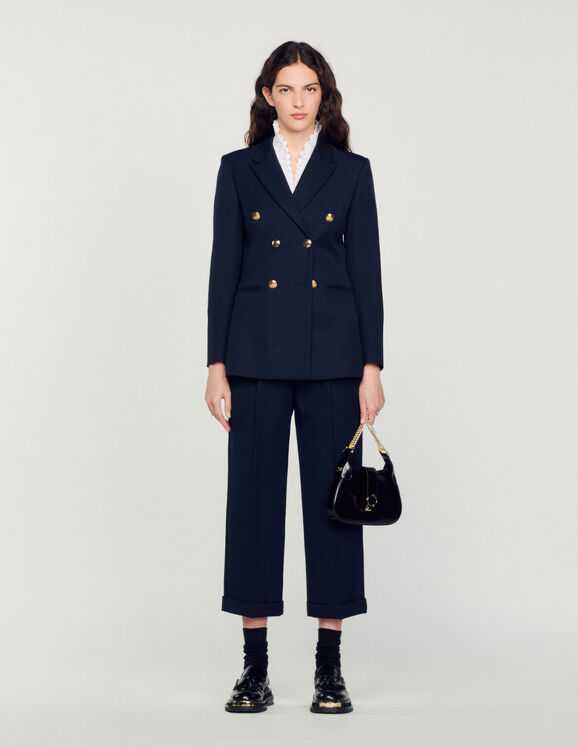 Double-breasted suit jacket Navy Blue Femme