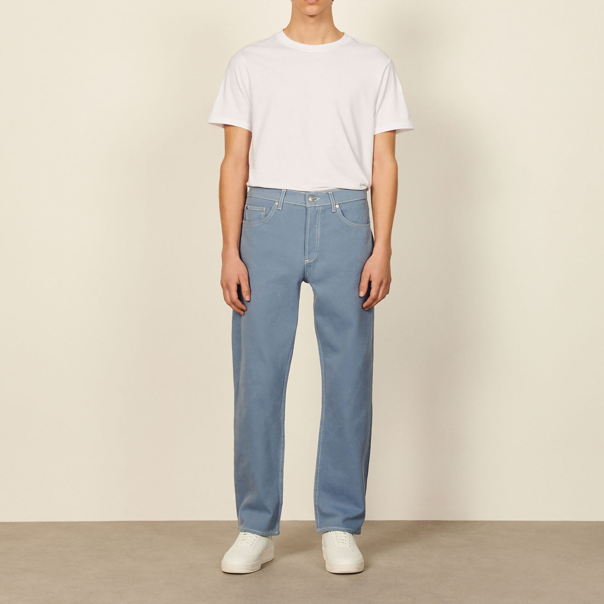 Straight cut jeans SHPJE00422 Sky Blue All Selection Sandro Paris