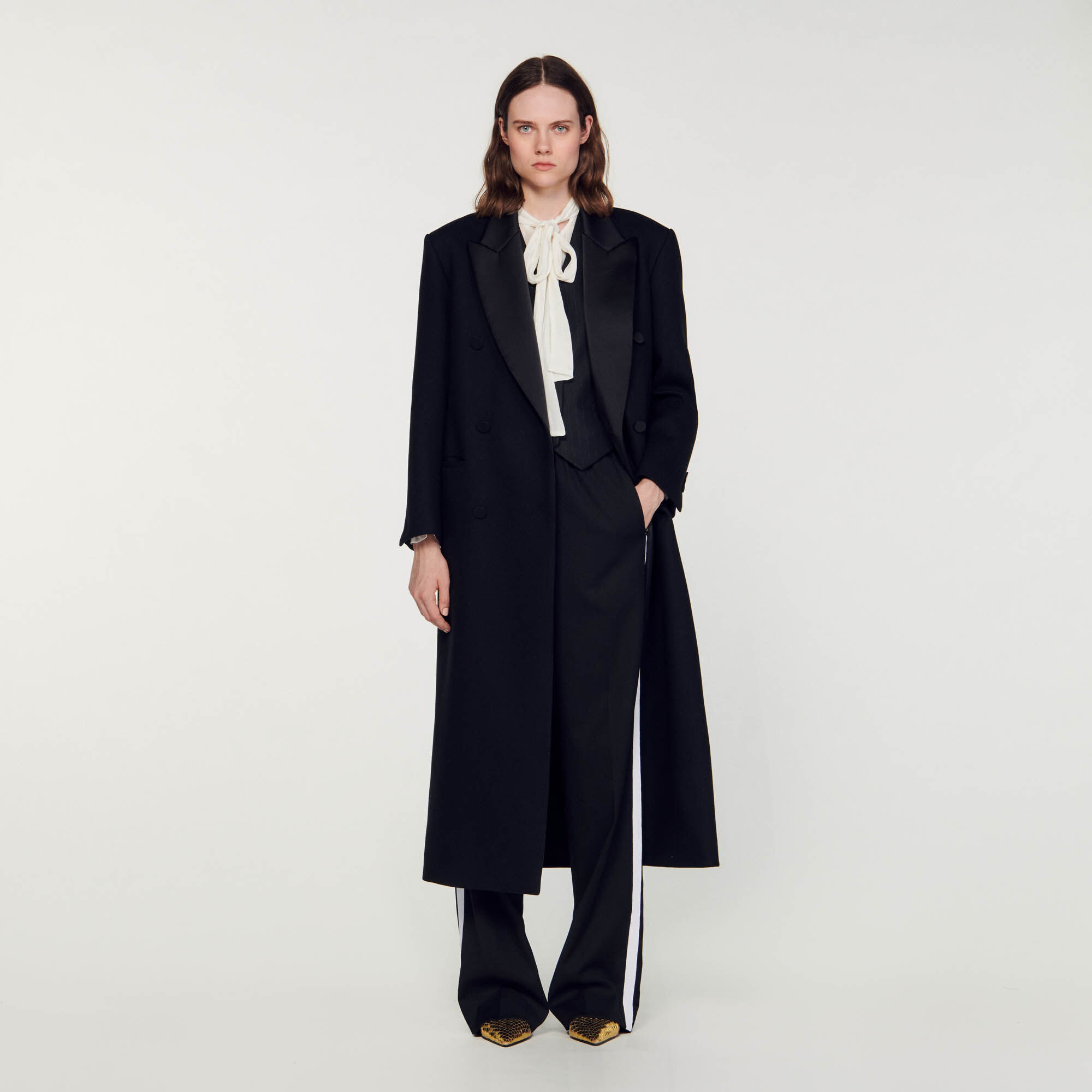 Long manteau clearance noir femme