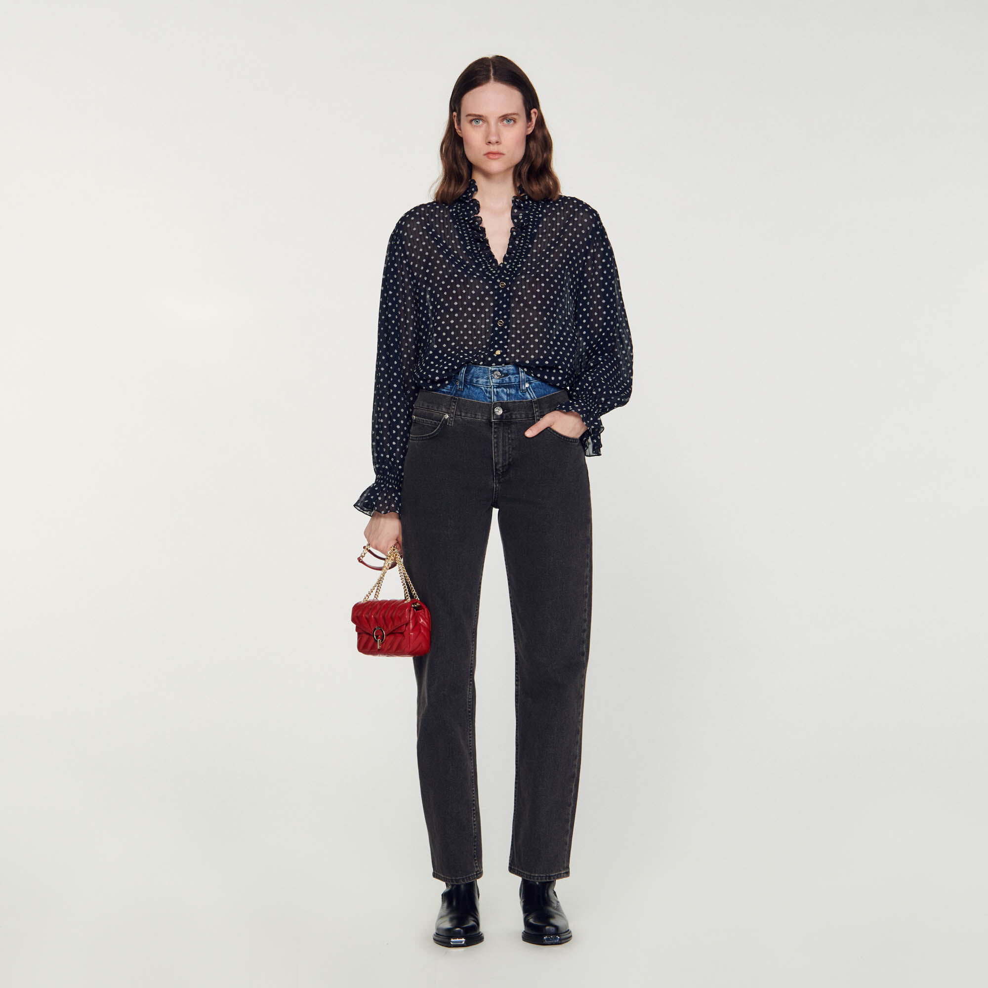 Chemise en jean hotsell sandro