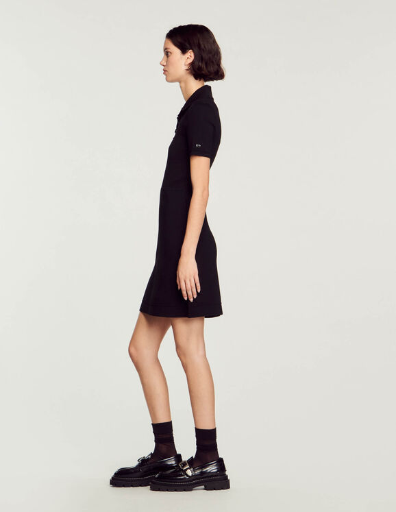 Ribbed knit dress SFPRO03151 Black - Dresses | Sandro Paris