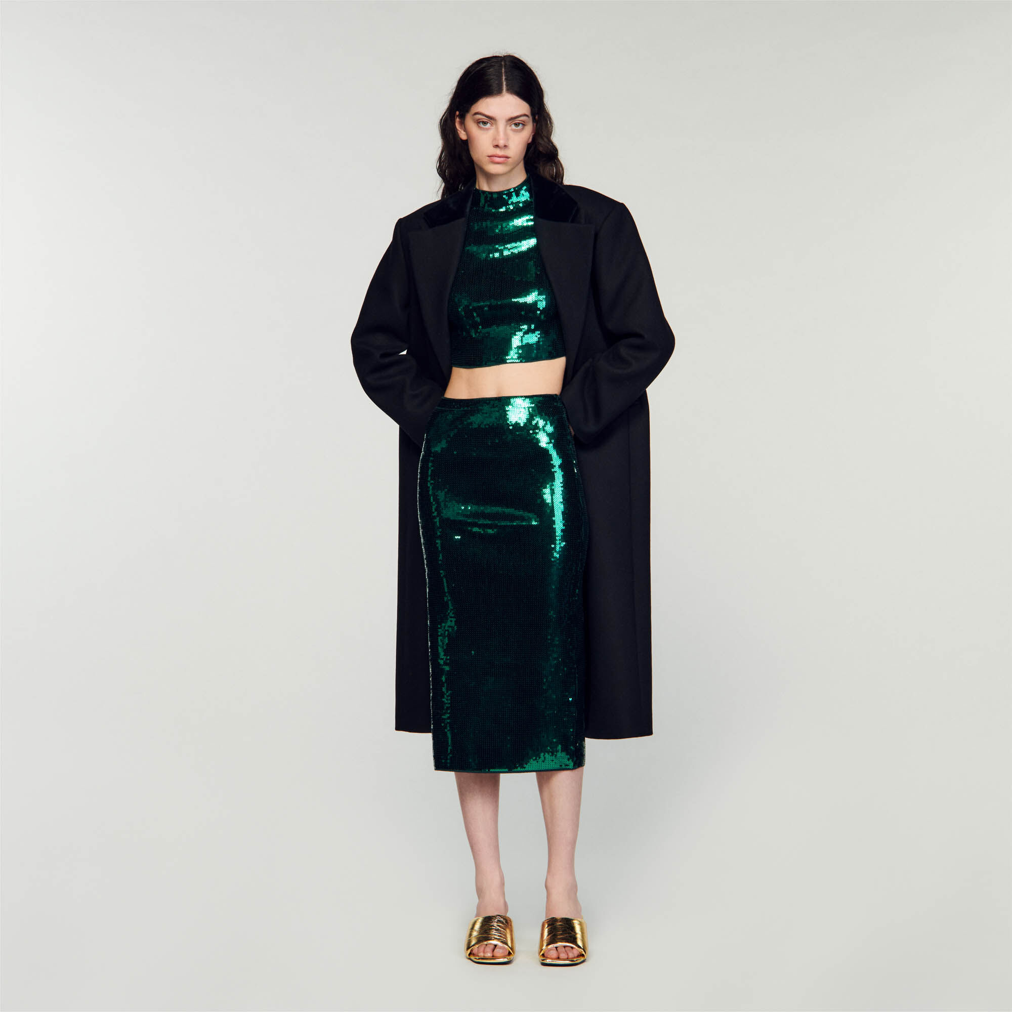 Jupe midi sequins