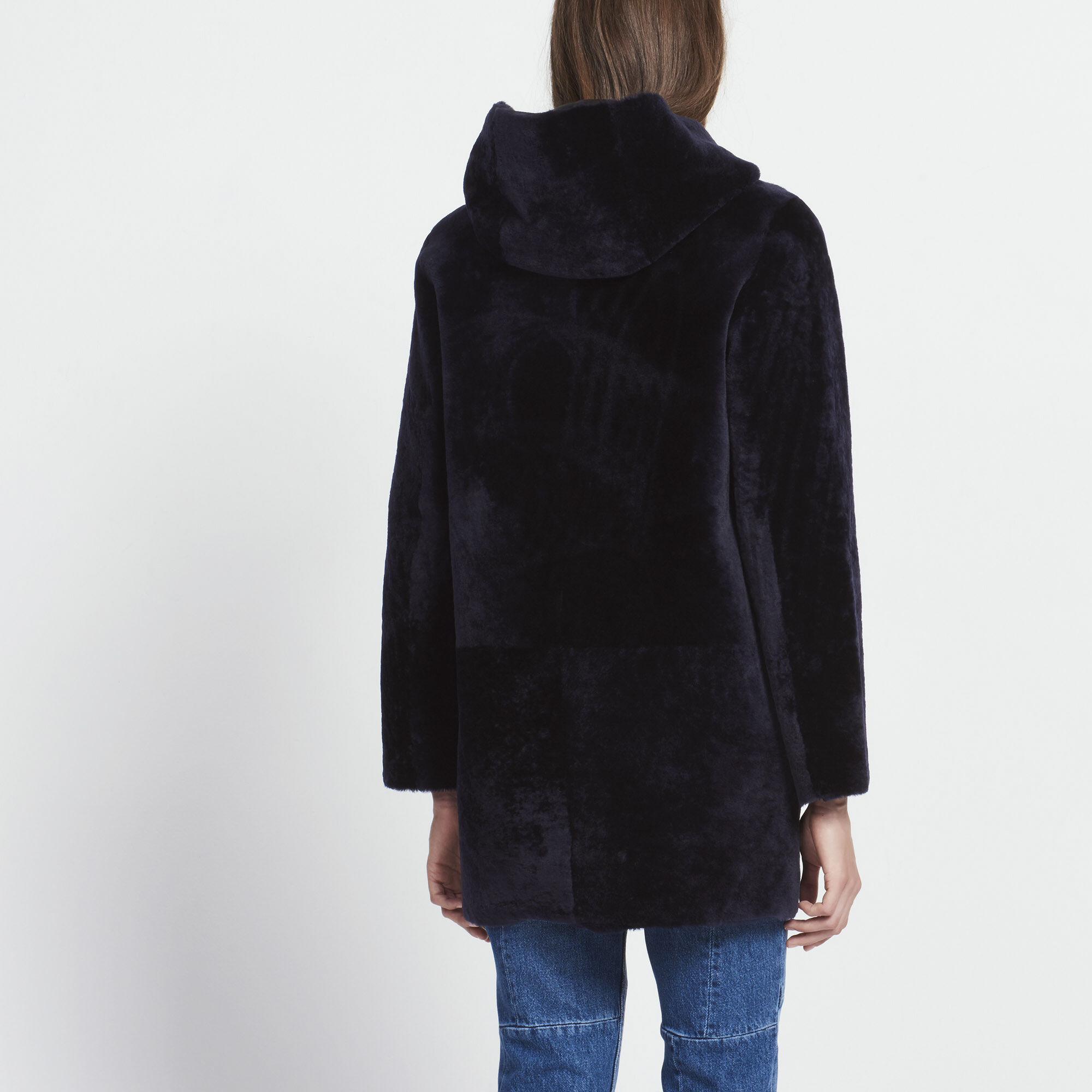 Shearling store coat sandro