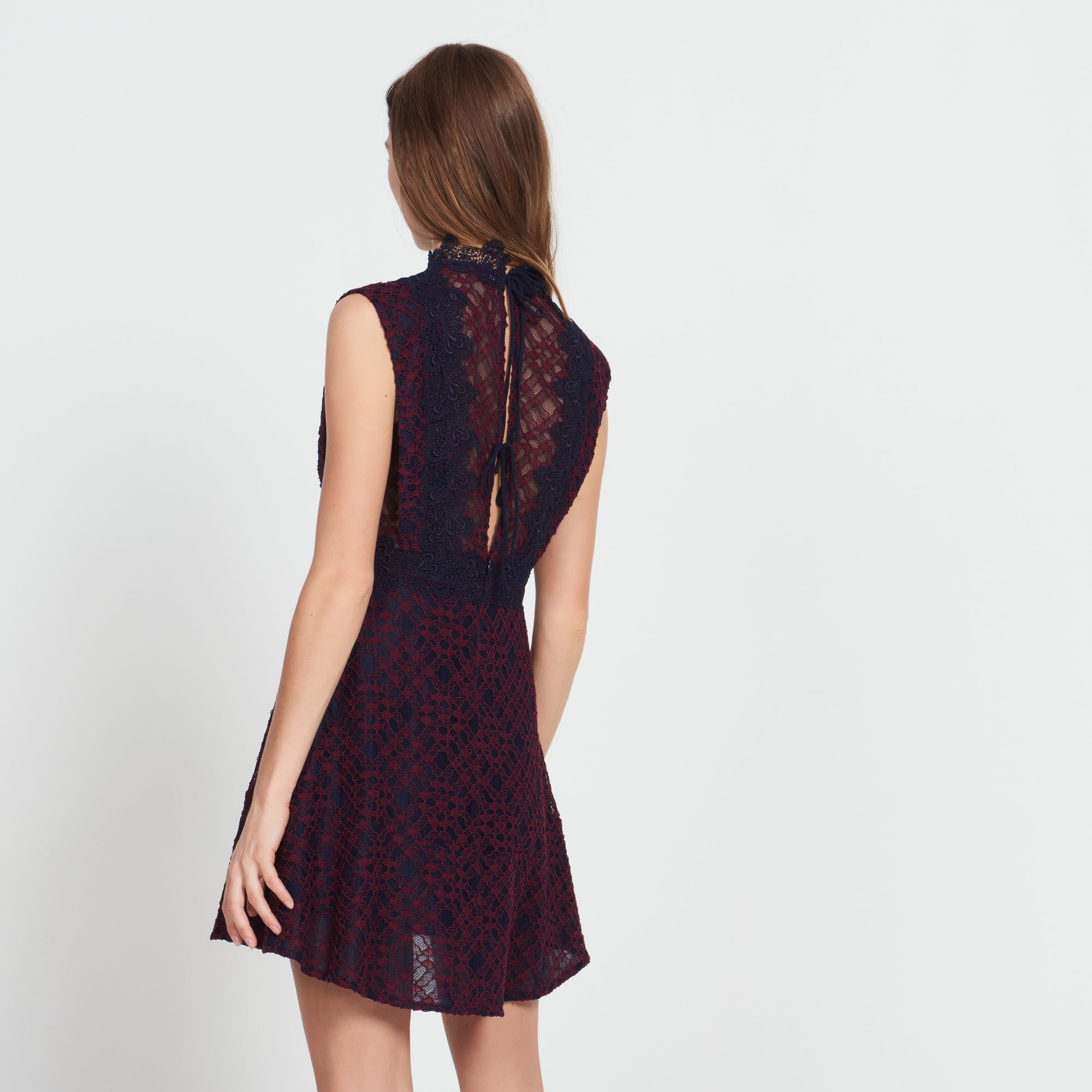 Sandro burgundy dress sales