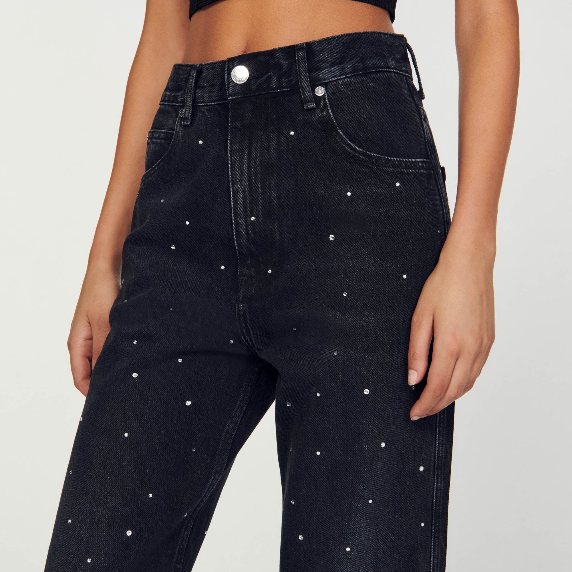 Rhinestone jeans SFPJE00514 Jeans Sandro Paris