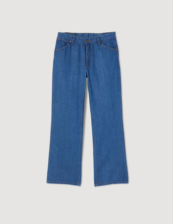 SANDROxWRANGLER faded jeans Raw-Denim Homme