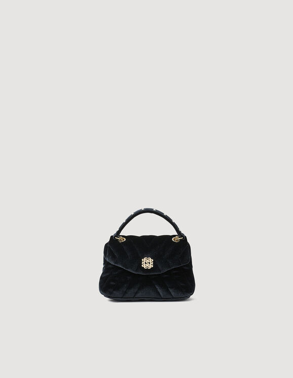 Mila quilted velvet bag Black Femme