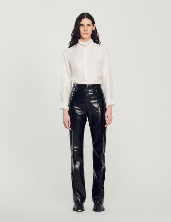 Leather trousers Black Femme