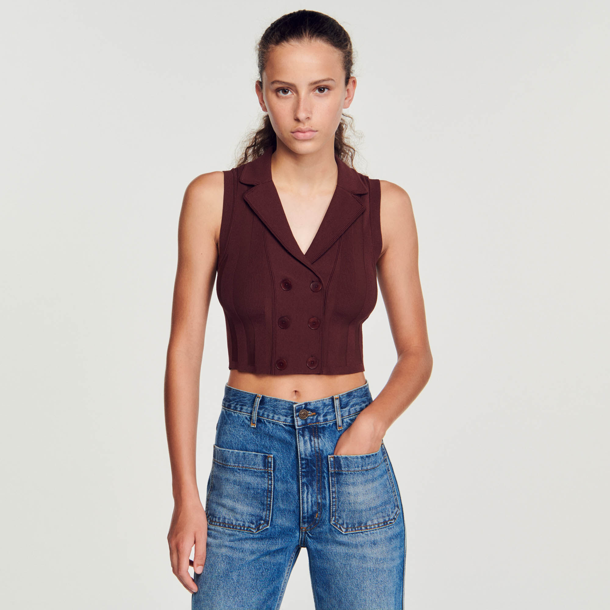 Gilet sandro femme sales