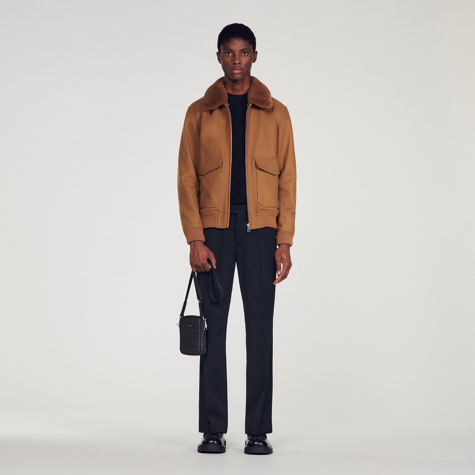 Blouson homme col mouton best sale