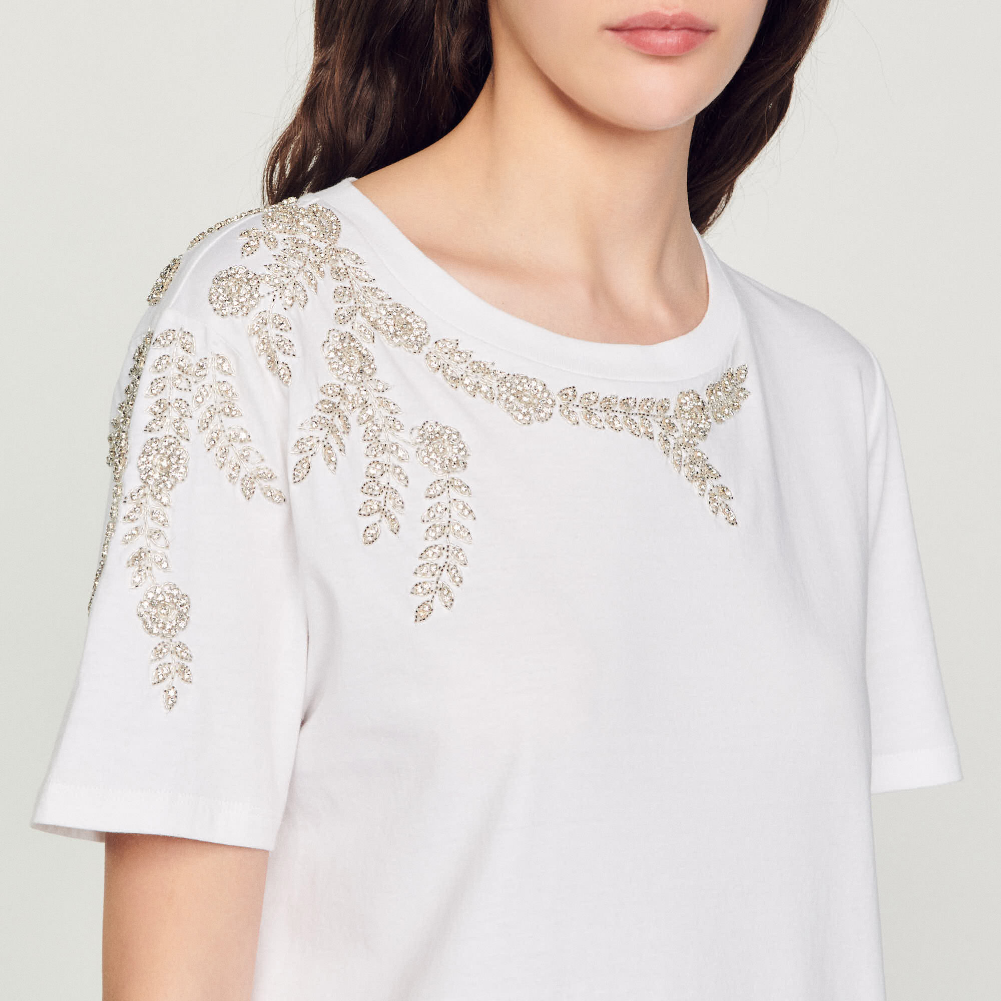 T shirt sales strass femme