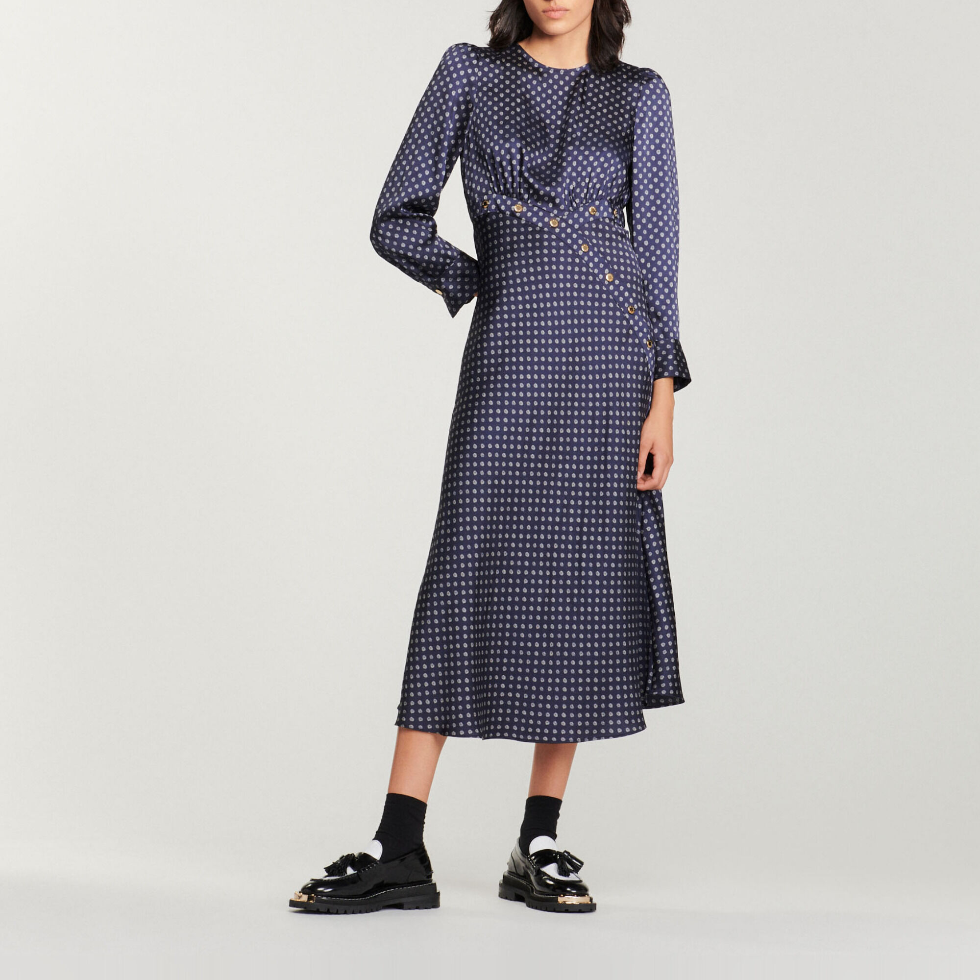 Sandro robe bleu marine store