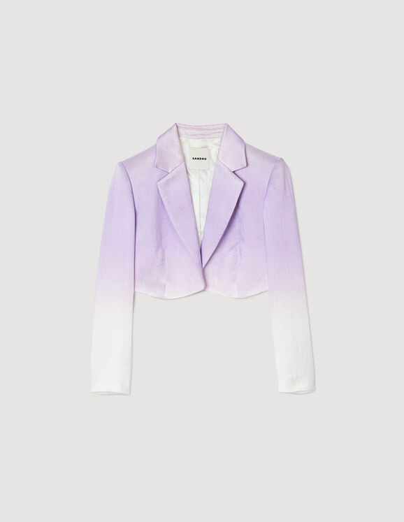 Short suit jacket Ecru / Pastel lilac Femme