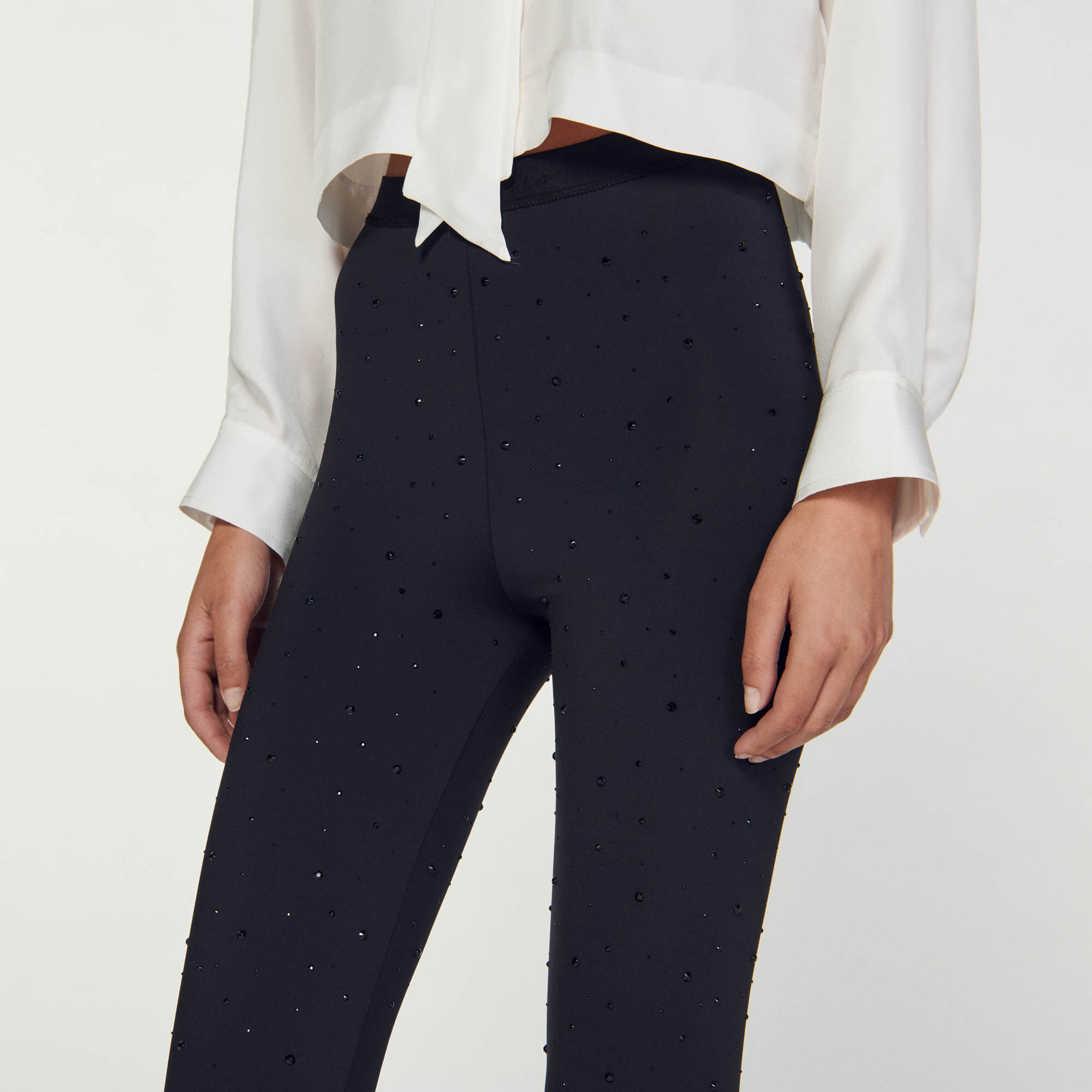 Legging strass SFPPA01235 Pantalons Sandro Paris