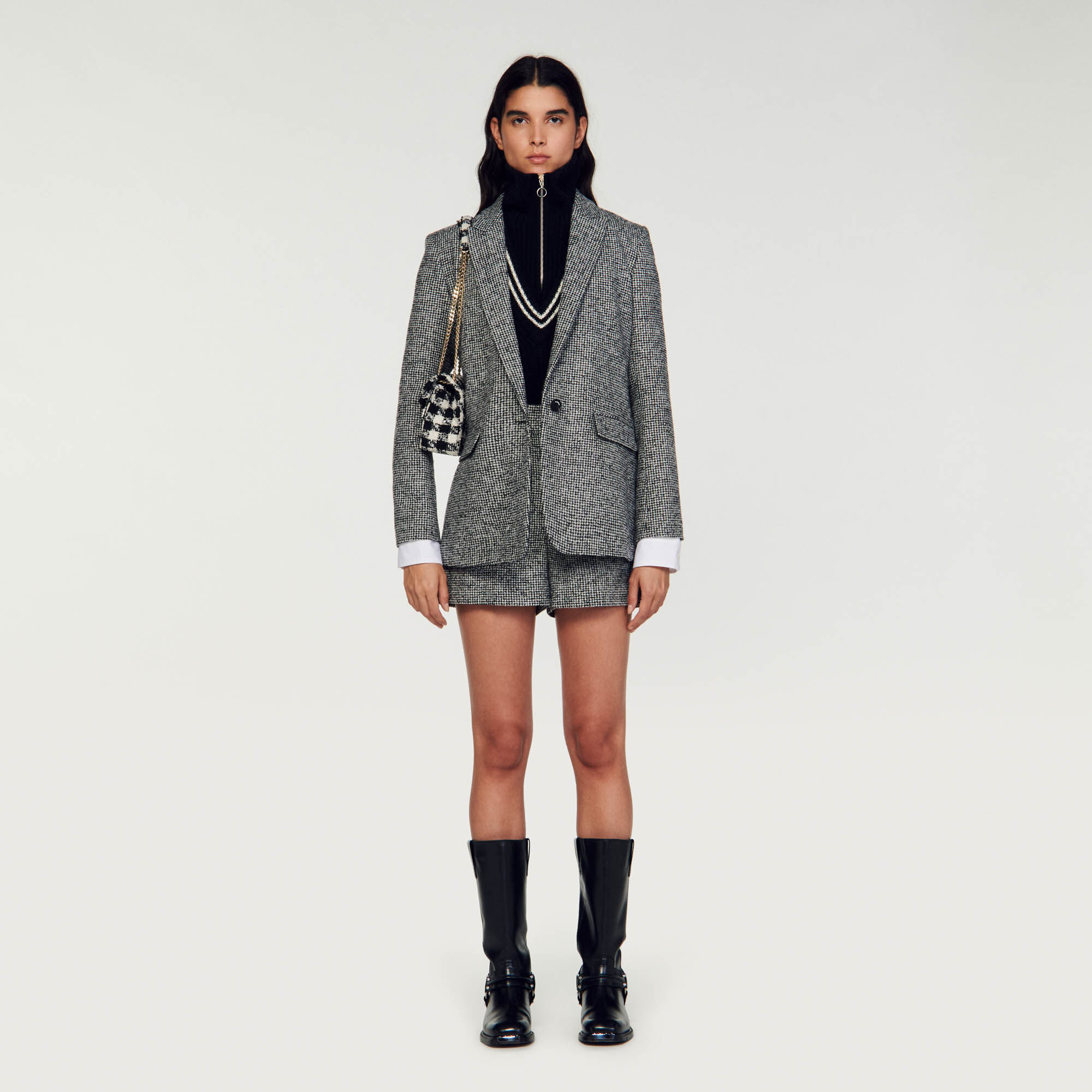 Houndstooth suit jacket SFPVE00876 Blazers Jackets Sandro Paris