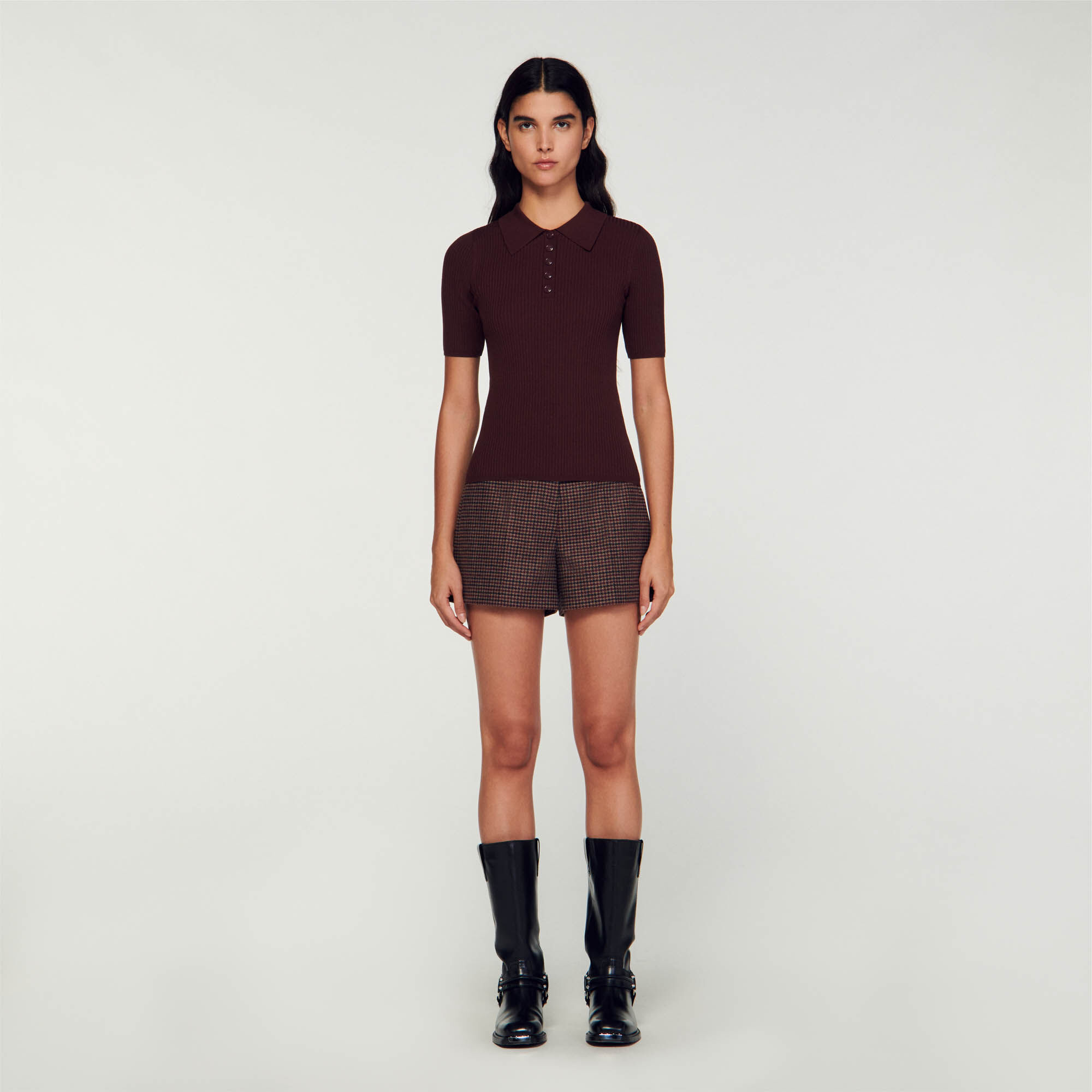 Short bordeaux femme cheap