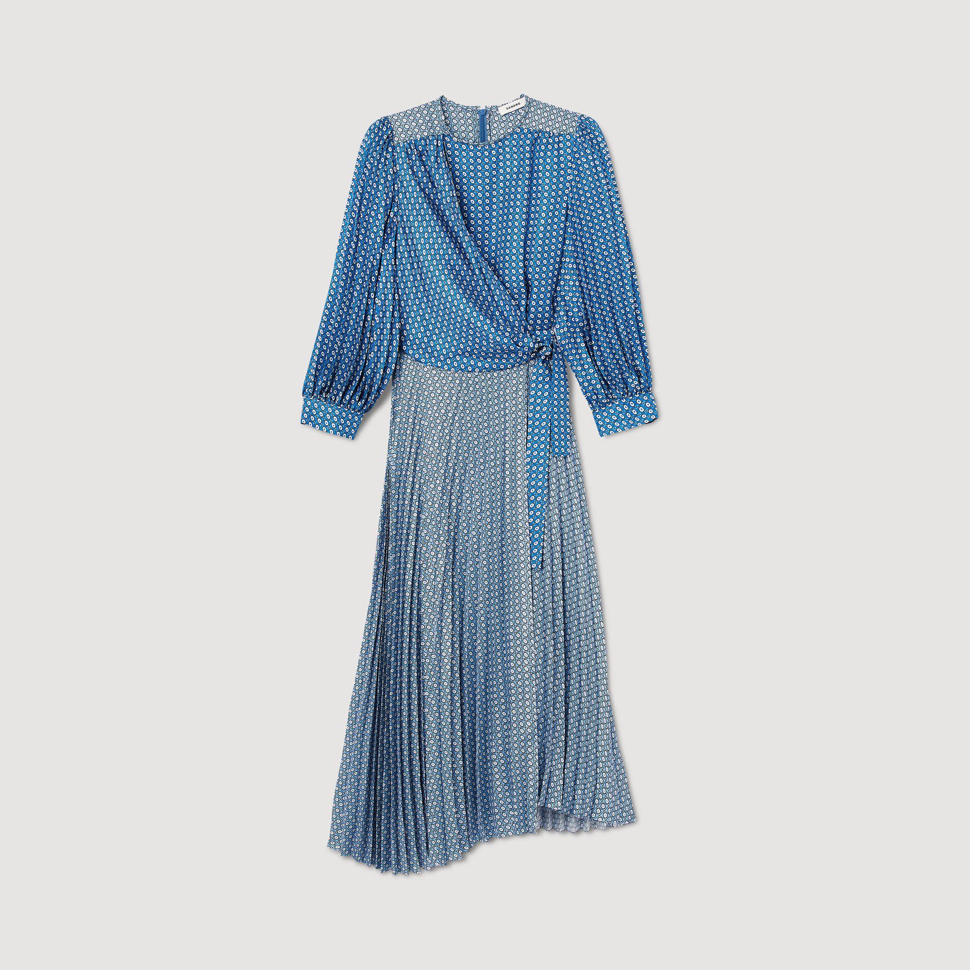 Robe longue imprim cravate SFPRO03130 Robes Sandro Paris