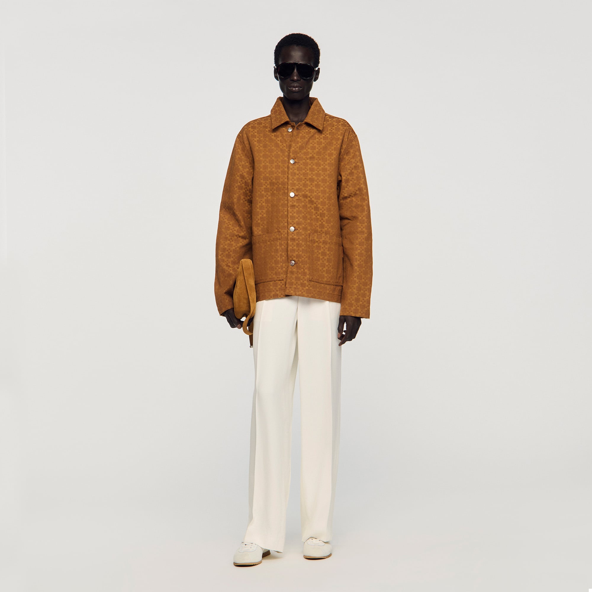 Sandro Gaudi stretch woven jacket Woven jacket Jackets Celebrity outfits
